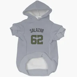 Washington Nationals Eduardo Salazar Gray Pet Hoodie for Dog & Cat