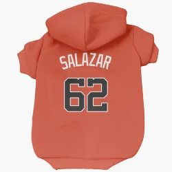 Washington Nationals Eduardo Salazar Orange Pet Hoodie for Dog & Cat