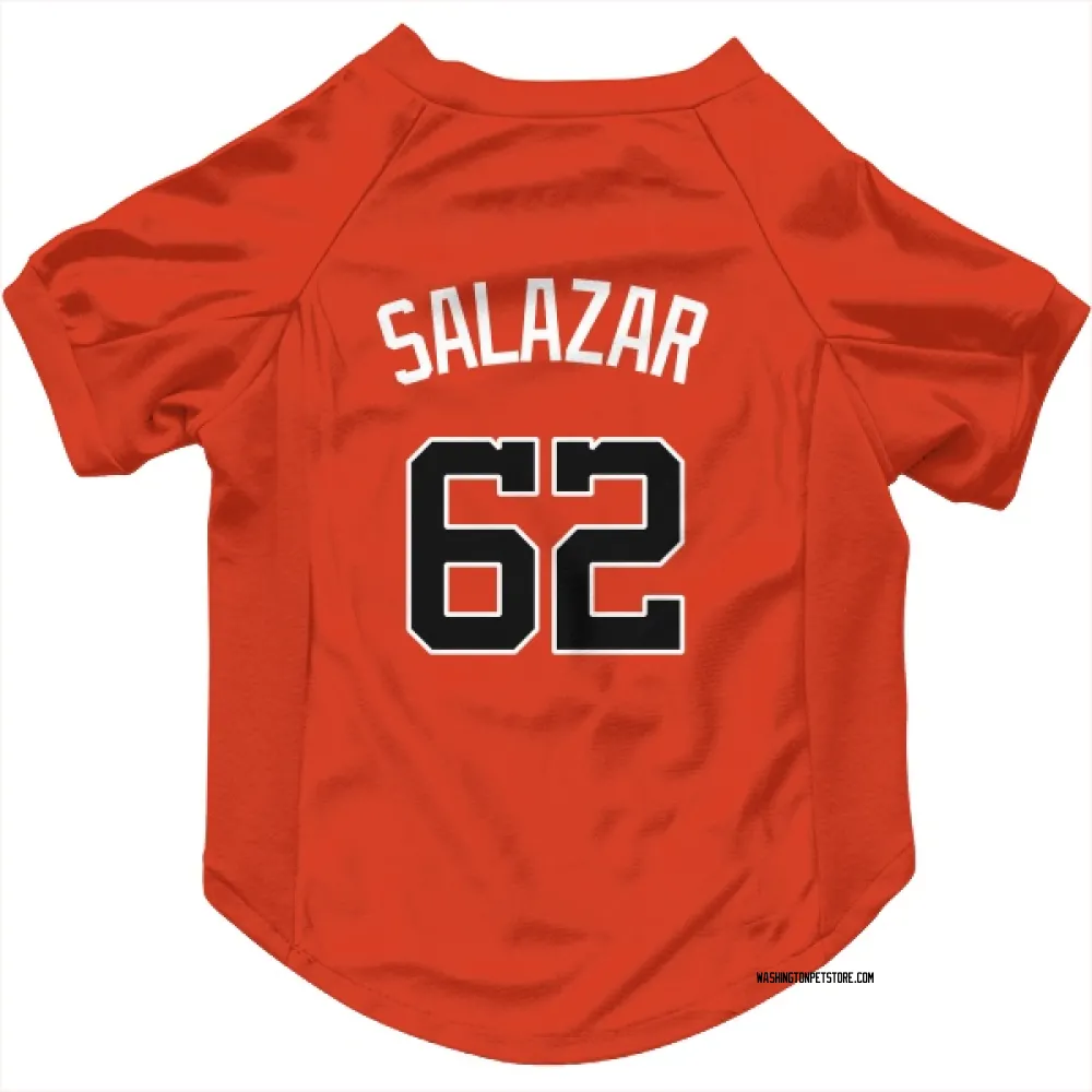 Washington Nationals Eduardo Salazar Orange Pet Jersey for Dog & Cat