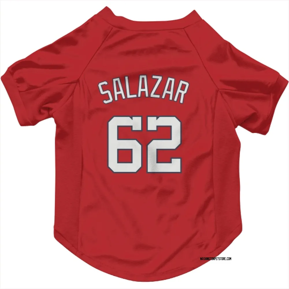 Washington Nationals Eduardo Salazar Red Pet Jersey for Dog & Cat