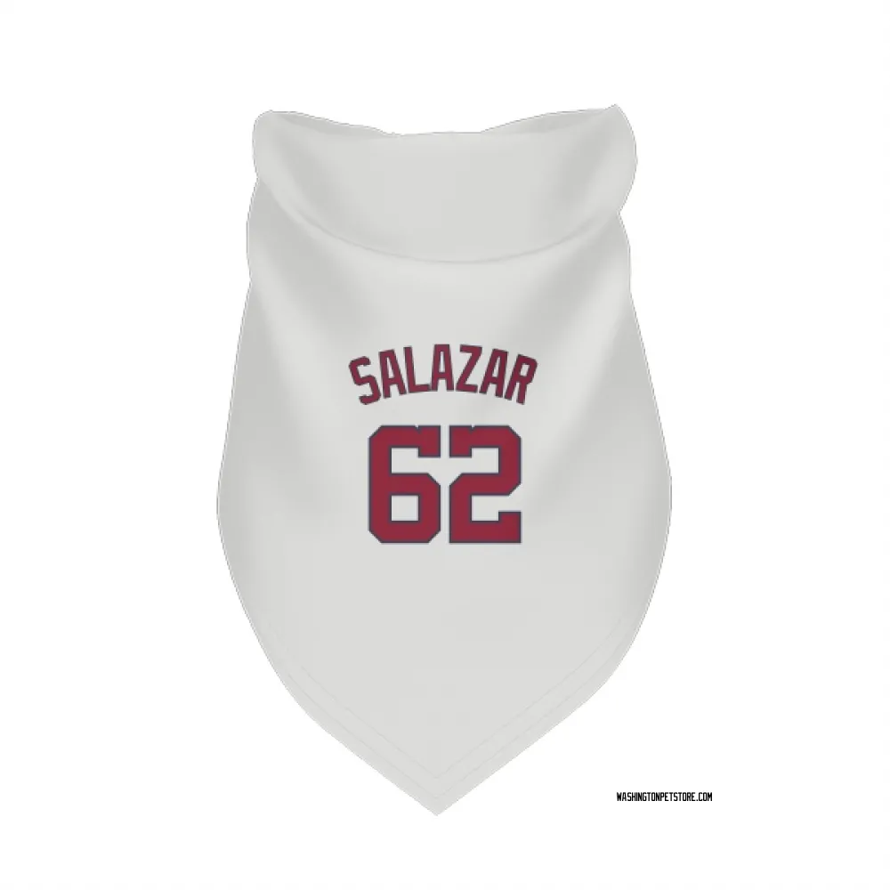 Washington Nationals Eduardo Salazar White Pet Bandana for Dog & Cat