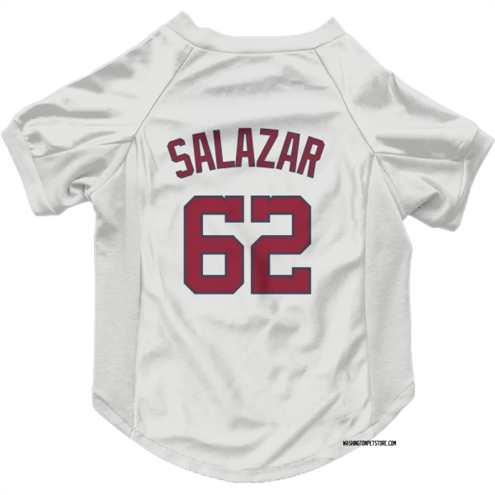 Washington Nationals Eduardo Salazar White Pet Jersey for Dog & Cat