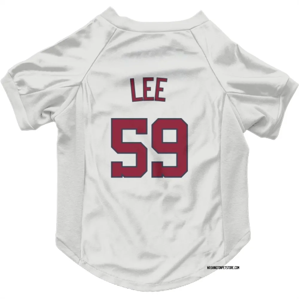 Washington Nationals Evan Lee White Pet Jersey for Dog & Cat