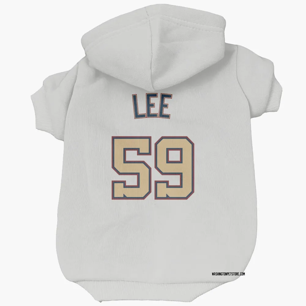 Washington Nationals Evan Lee White/Gold Pet Hoodie for Dog & Cat