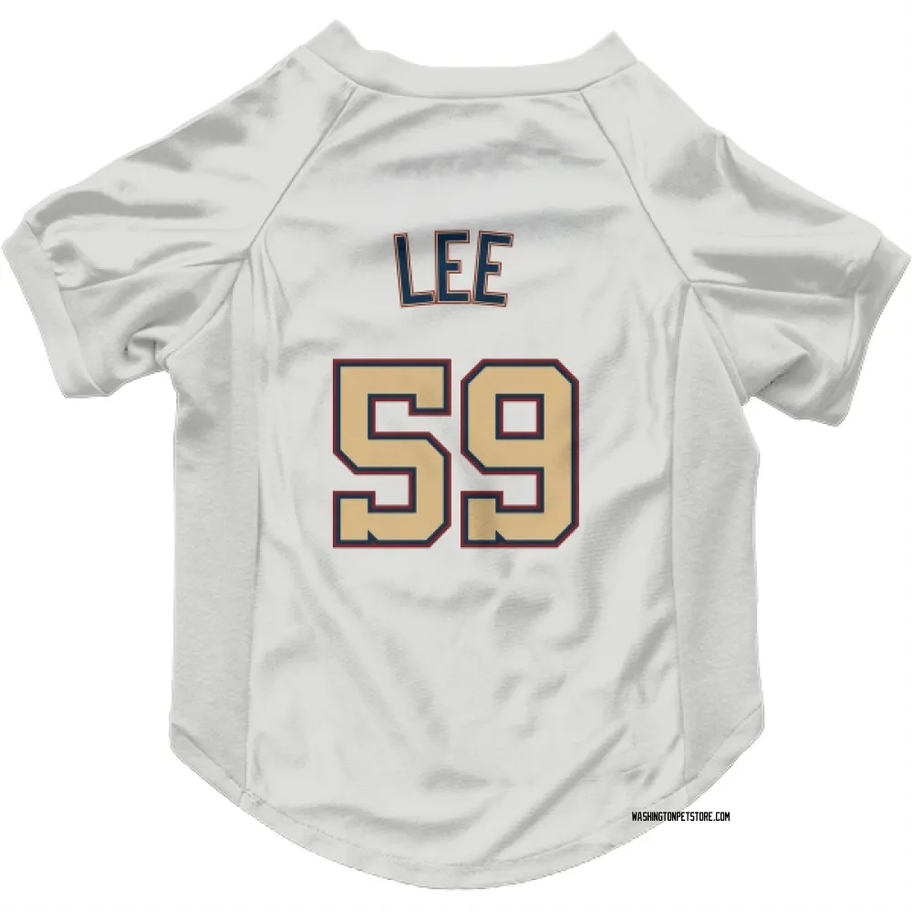 Washington Nationals Evan Lee White/Gold Pet Jersey for Dog & Cat
