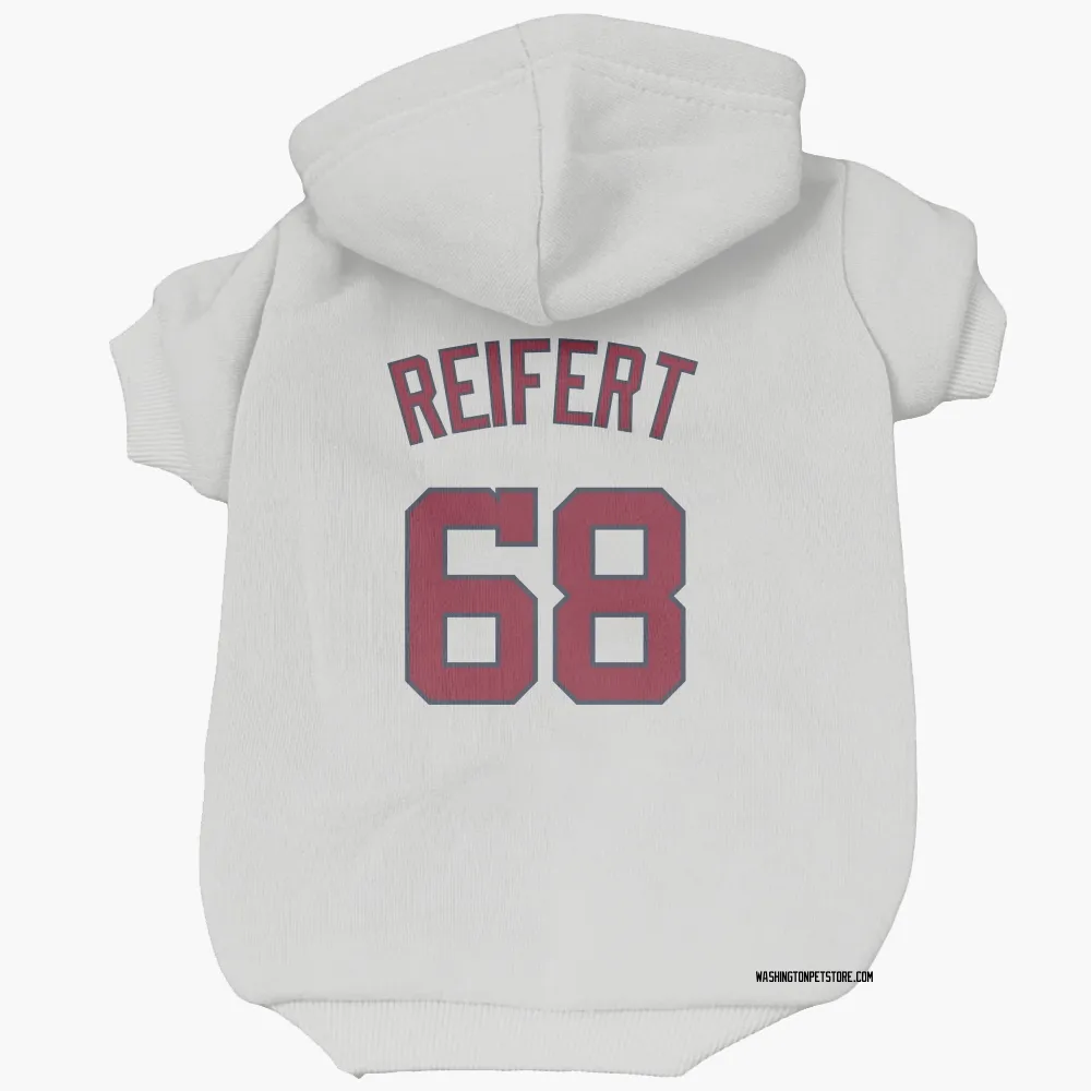 Washington Nationals Evan Reifert White Pet Hoodie for Dog & Cat