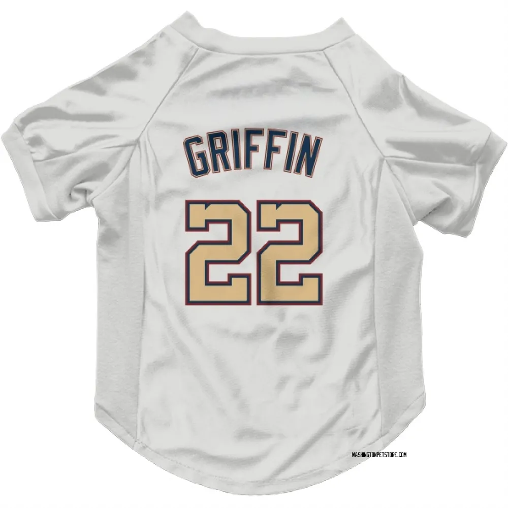 Washington Nationals Foster Griffin White/Gold Pet Jersey for Dog & Cat