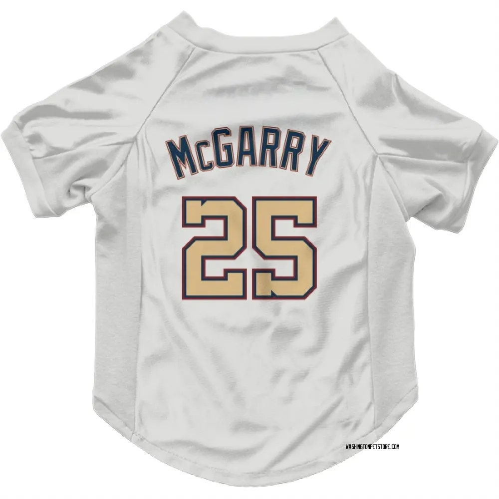 Washington Nationals Griff McGarry White/Gold Pet Jersey for Dog & Cat