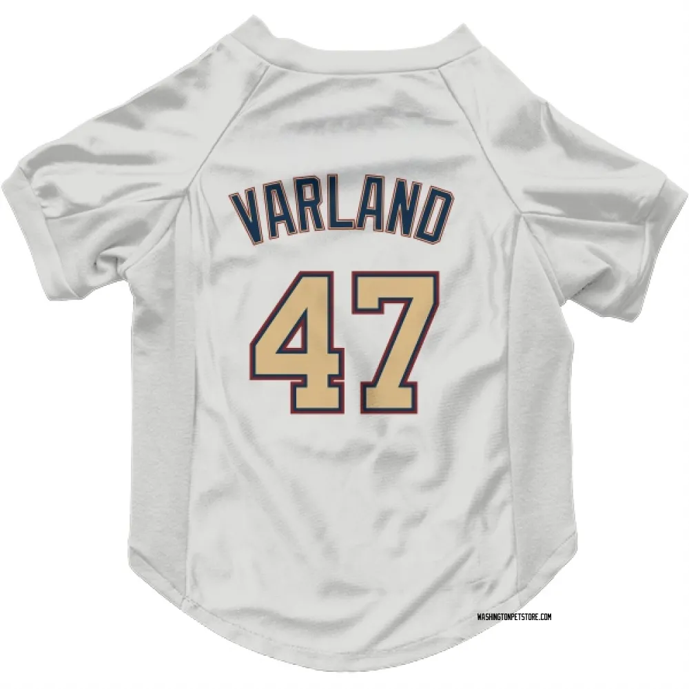 Washington Nationals Gus Varland White/Gold Pet Jersey for Dog & Cat
