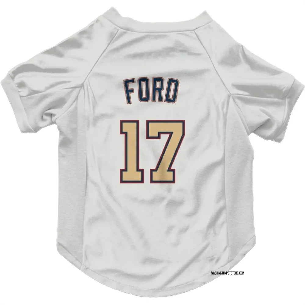 Washington Nationals Harry Ford White/Gold Pet Jersey for Dog & Cat