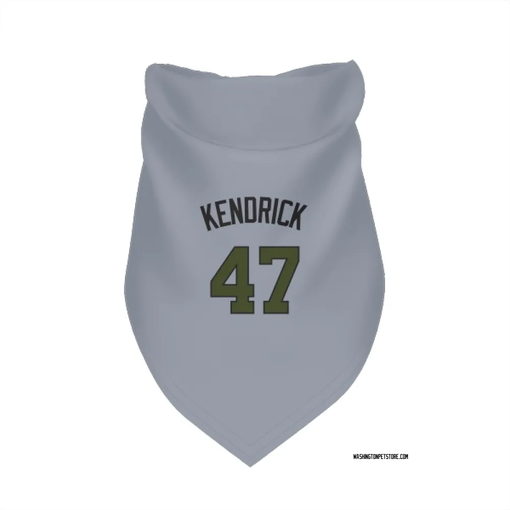 Washington Nationals Howie Kendrick Gray Pet Bandana for Dog & Cat