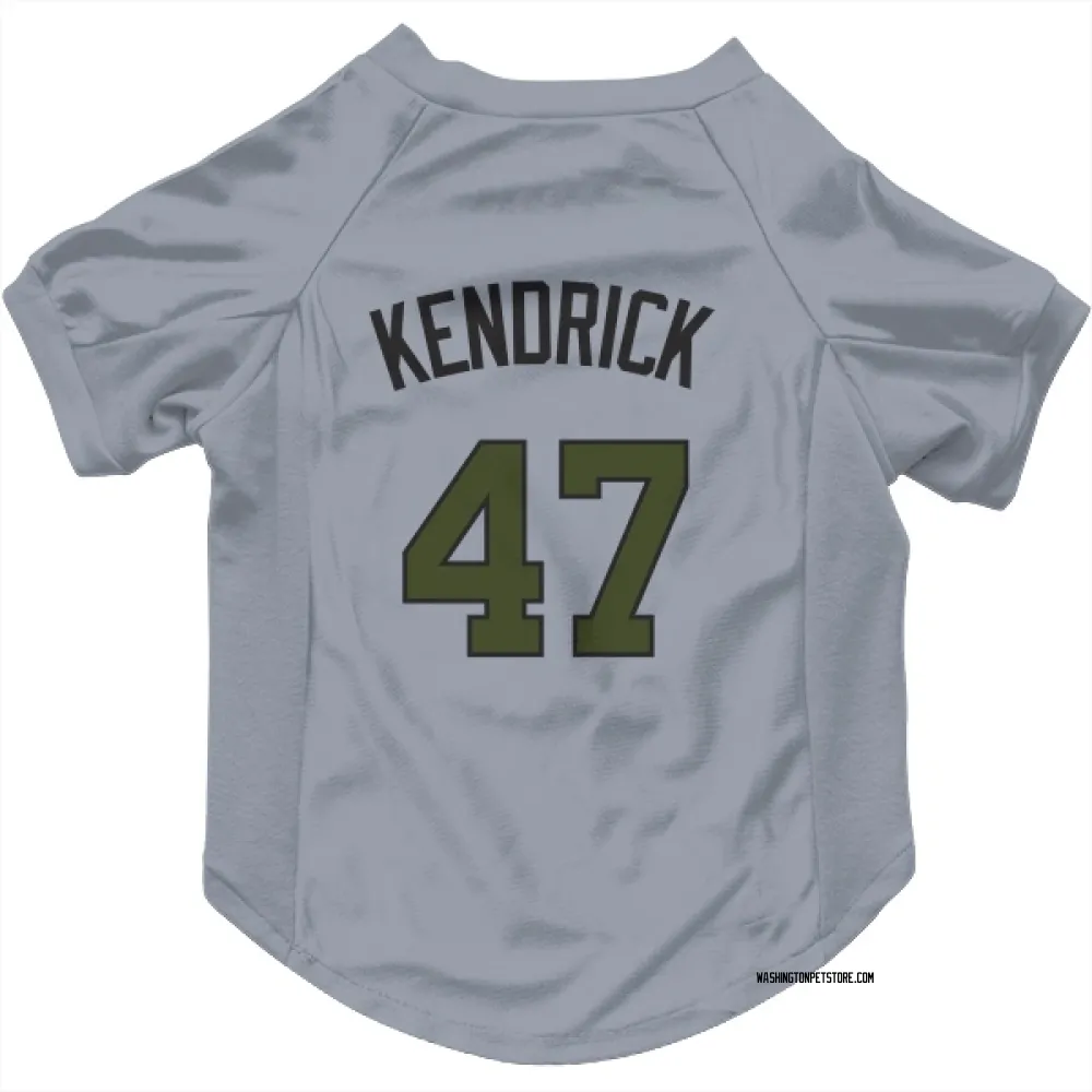 Washington Nationals Howie Kendrick Gray Pet Jersey for Dog & Cat