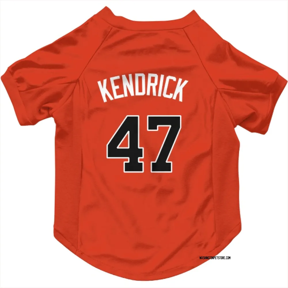 Washington Nationals Howie Kendrick Orange Pet Jersey for Dog & Cat