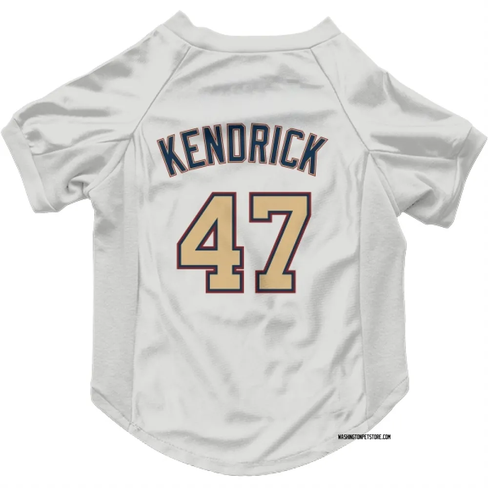 Washington Nationals Howie Kendrick White/Gold Pet Jersey for Dog & Cat