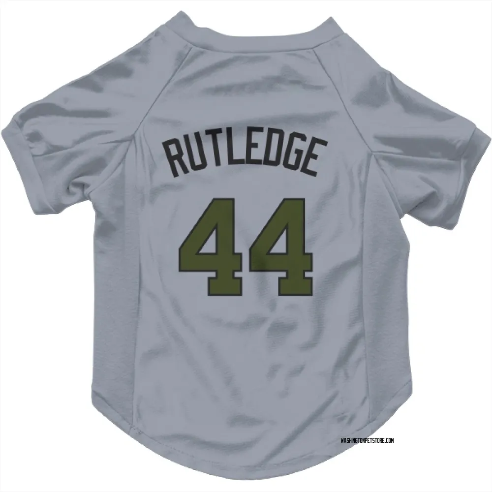 Washington Nationals Jackson Rutledge Gray Pet Jersey for Dog & Cat