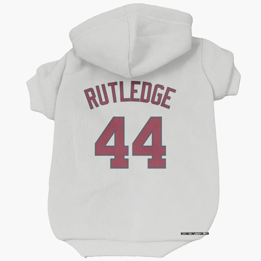 Washington Nationals Jackson Rutledge White Pet Hoodie for Dog & Cat