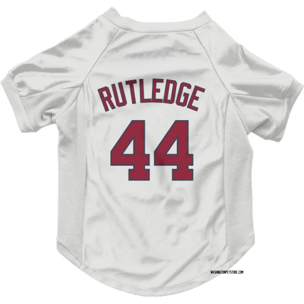 Washington Nationals Jackson Rutledge White Pet Jersey for Dog & Cat