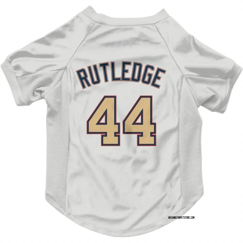 Washington Nationals Jackson Rutledge White/Gold Pet Jersey for Dog & Cat