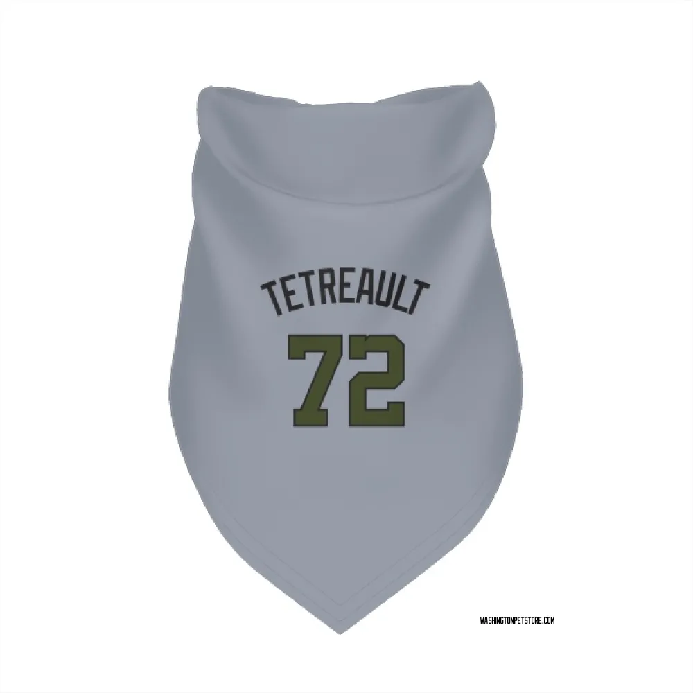 Washington Nationals Jackson Tetreault Gray Pet Bandana for Dog & Cat
