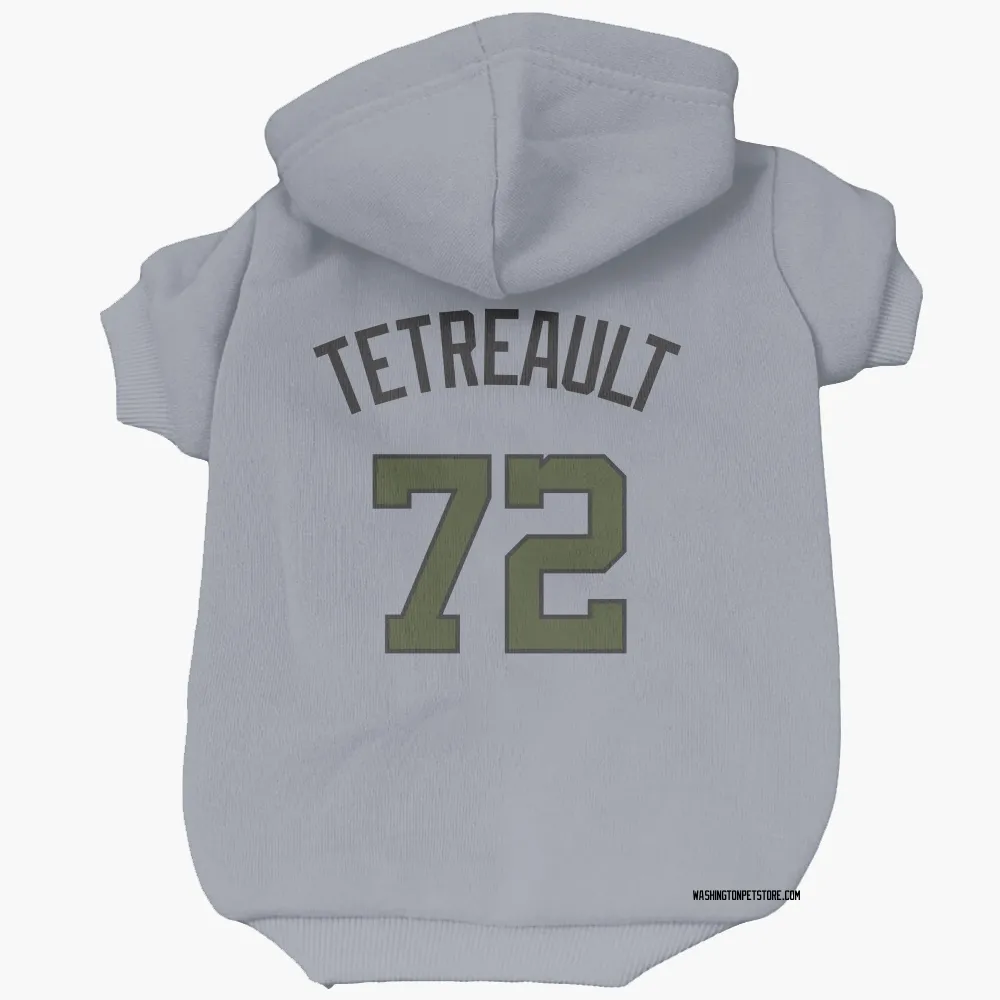 Washington Nationals Jackson Tetreault Gray Pet Hoodie for Dog & Cat