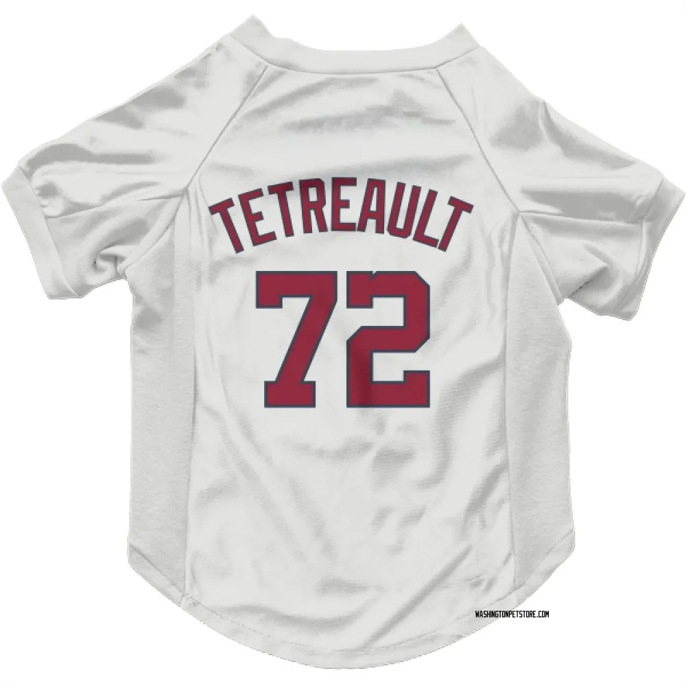 Washington Nationals Jackson Tetreault White Pet Jersey for Dog & Cat