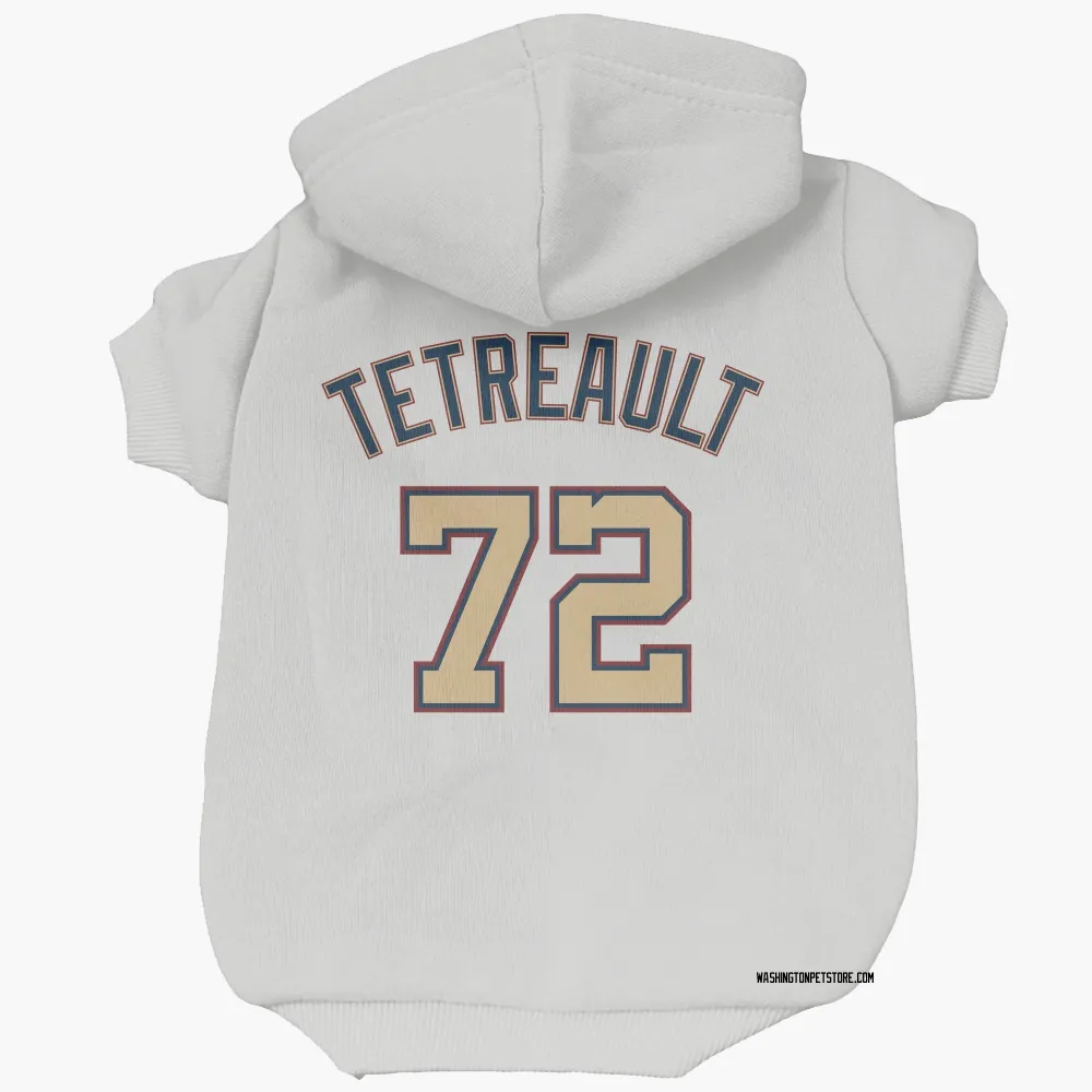 Washington Nationals Jackson Tetreault White/Gold Pet Hoodie for Dog & Cat