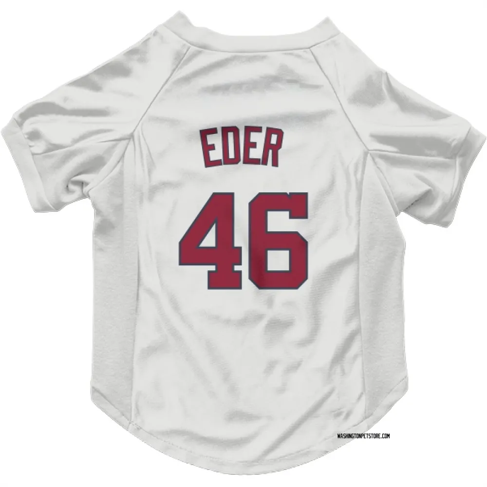 Washington Nationals Jake Eder White Pet Jersey for Dog & Cat