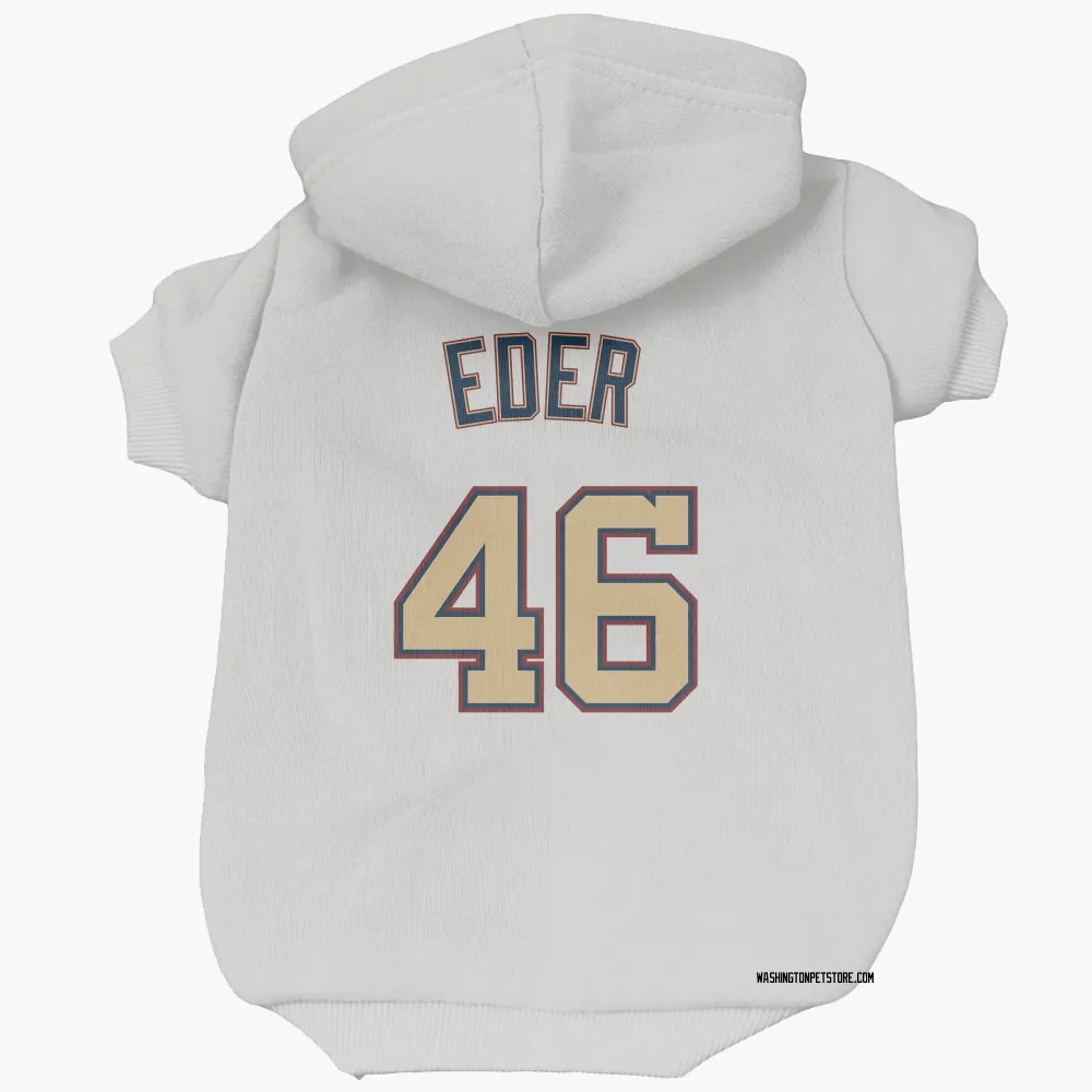 Washington Nationals Jake Eder White/Gold Pet Hoodie for Dog & Cat