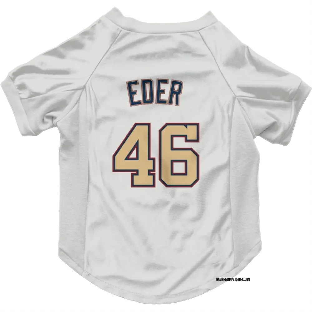 Washington Nationals Jake Eder White/Gold Pet Jersey for Dog & Cat