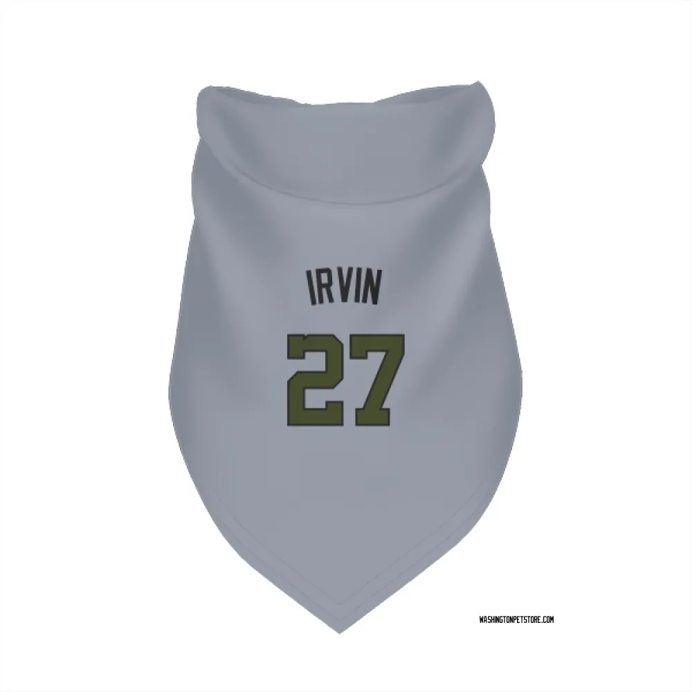 Washington Nationals Jake Irvin Gray Pet Bandana for Dog & Cat