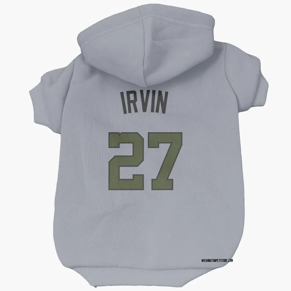 Washington Nationals Jake Irvin Gray Pet Hoodie for Dog & Cat