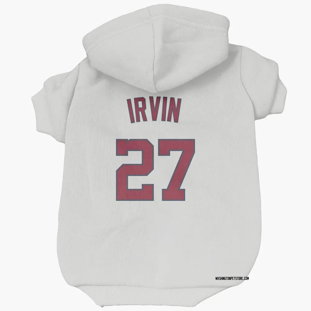 Washington Nationals Jake Irvin White Pet Hoodie for Dog & Cat