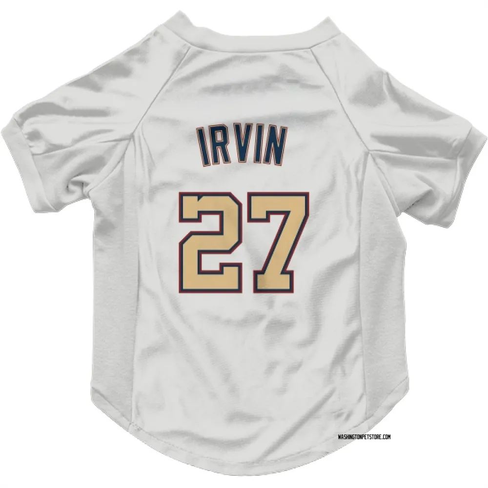 Washington Nationals Jake Irvin White/Gold Pet Jersey for Dog & Cat