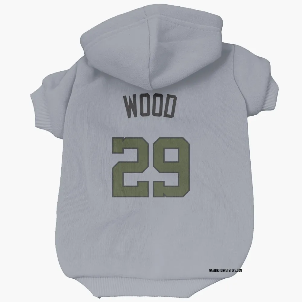 Washington Nationals James Wood Gray Pet Hoodie for Dog & Cat