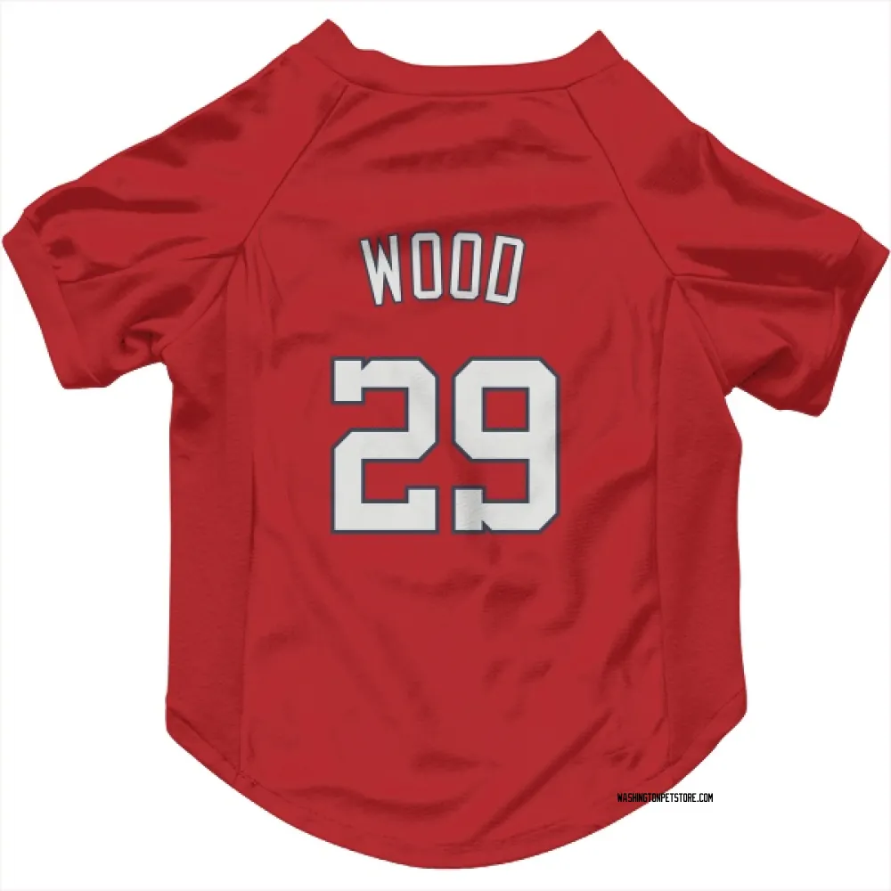 Washington Nationals James Wood Red Pet Jersey for Dog & Cat
