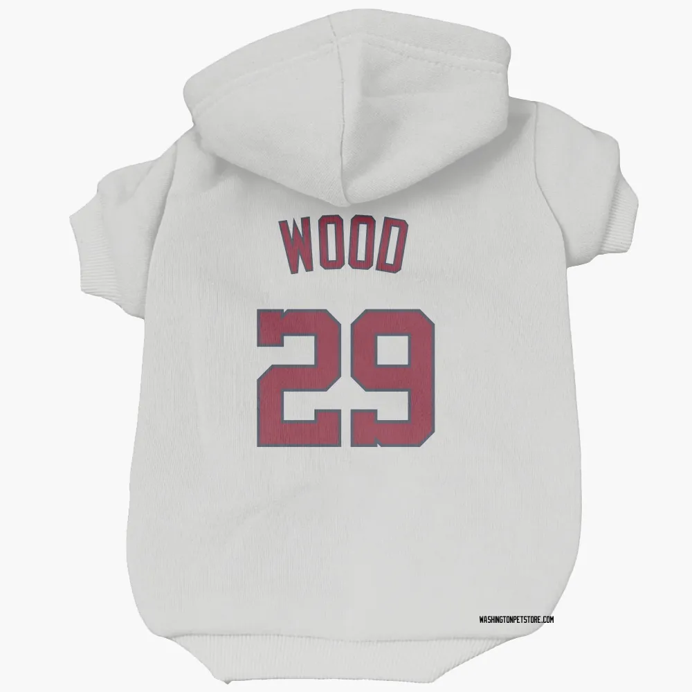 Washington Nationals James Wood White Pet Hoodie for Dog & Cat