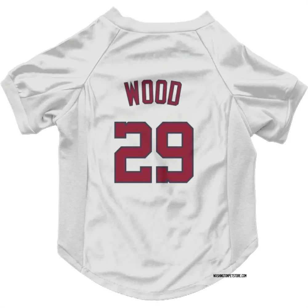 Washington Nationals James Wood White Pet Jersey for Dog & Cat