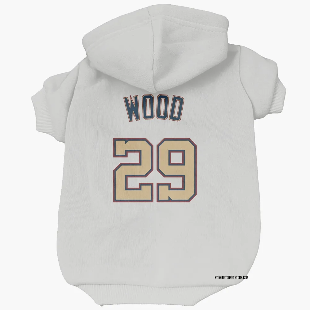 Washington Nationals James Wood White/Gold Pet Hoodie for Dog & Cat