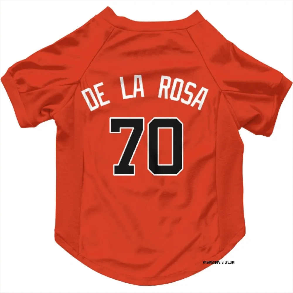 Washington Nationals Jeremy De La Rosa Orange Pet Jersey for Dog & Cat