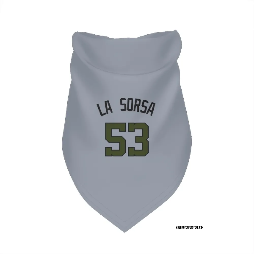 Washington Nationals Joe La Sorsa Gray Pet Bandana for Dog & Cat
