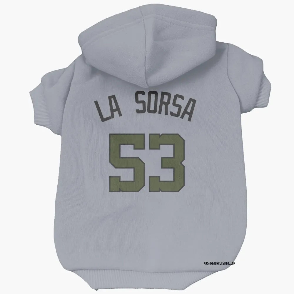 Washington Nationals Joe La Sorsa Gray Pet Hoodie for Dog & Cat