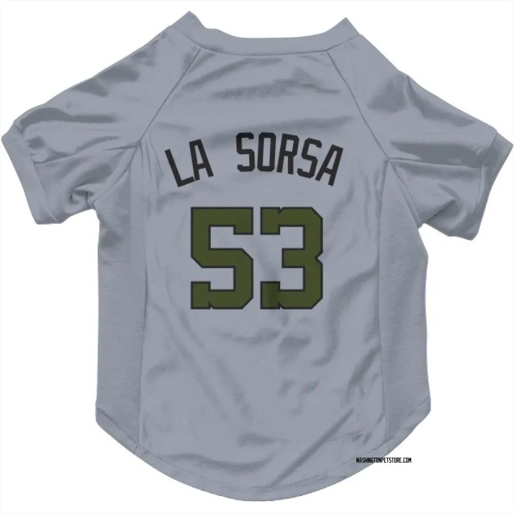 Washington Nationals Joe La Sorsa Gray Pet Jersey for Dog & Cat