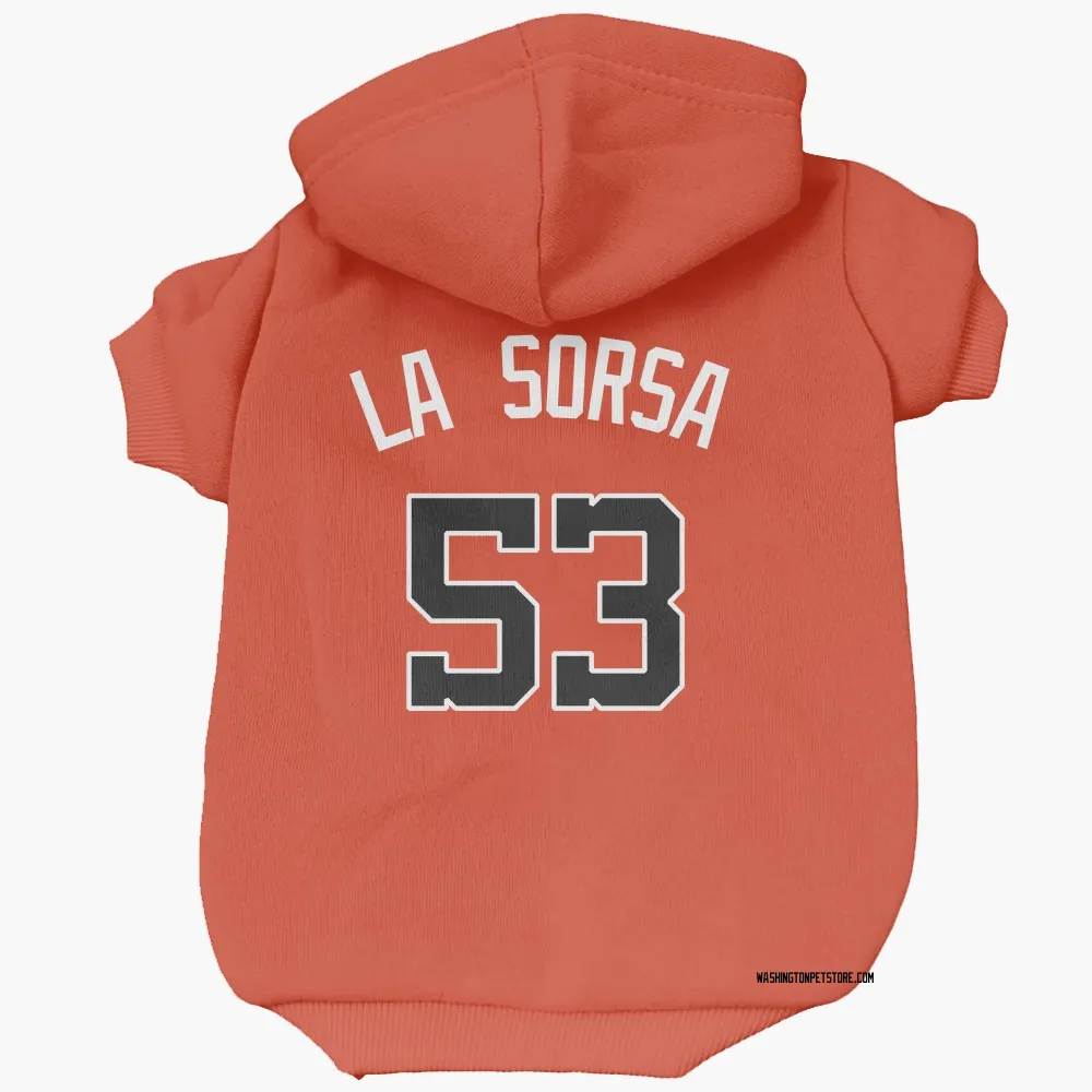 Washington Nationals Joe La Sorsa Orange Pet Hoodie for Dog & Cat