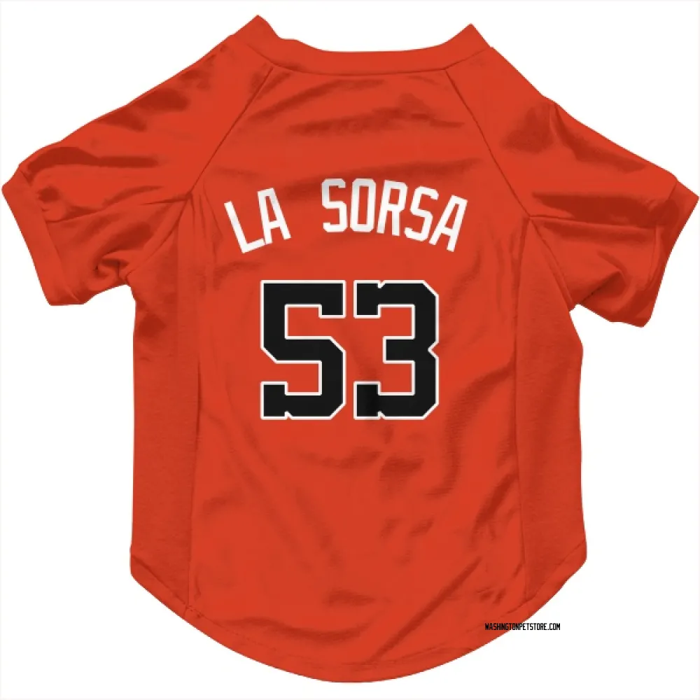 Washington Nationals Joe La Sorsa Orange Pet Jersey for Dog & Cat