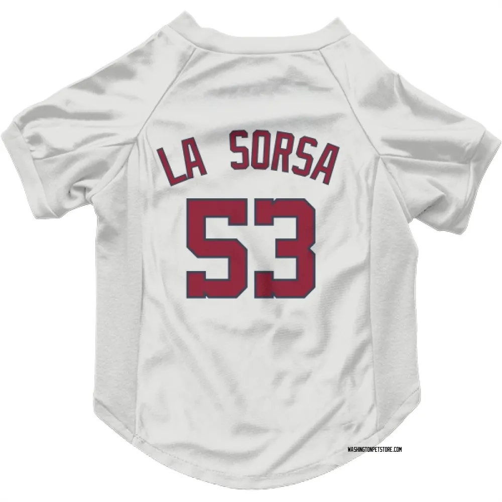 Washington Nationals Joe La Sorsa White Pet Jersey for Dog & Cat