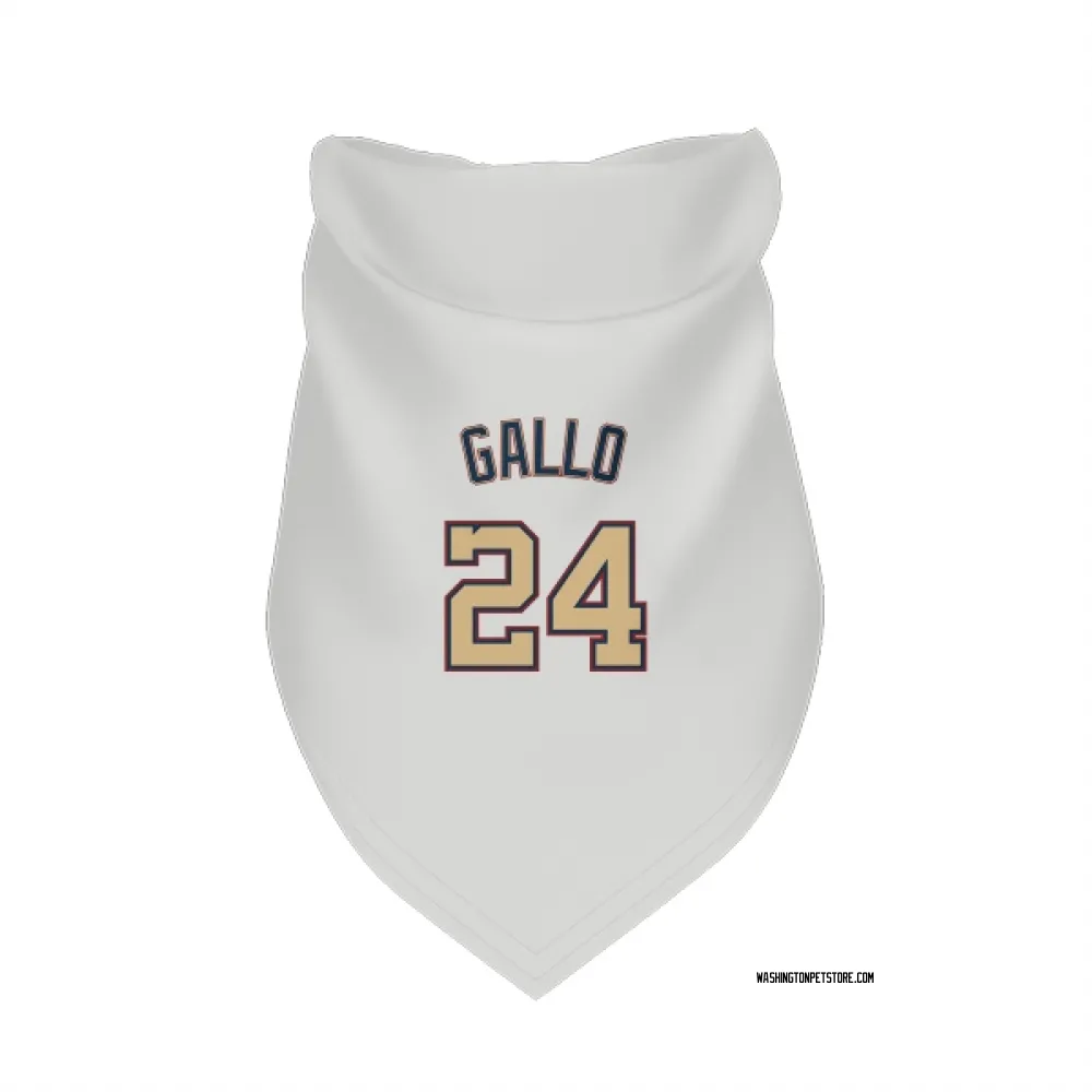 Washington Nationals Joey Gallo White/Gold Pet Bandana for Dog & Cat