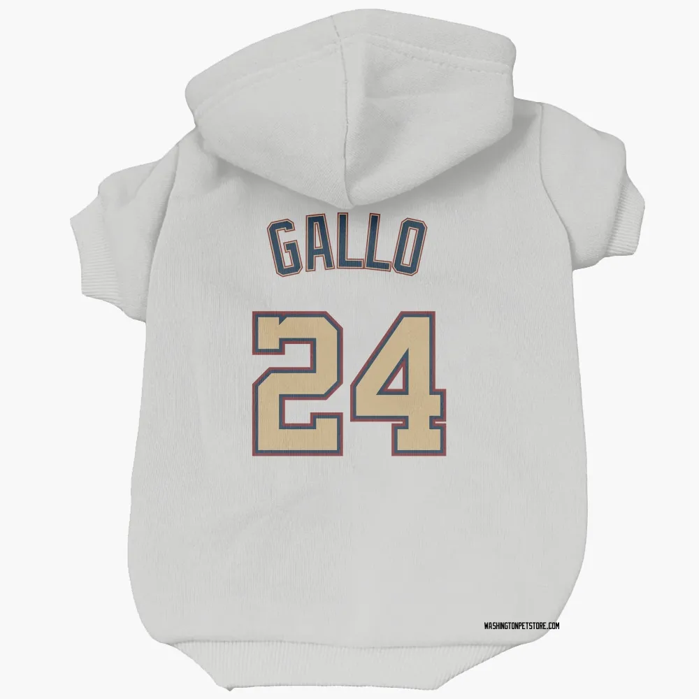 Washington Nationals Joey Gallo White/Gold Pet Hoodie for Dog & Cat