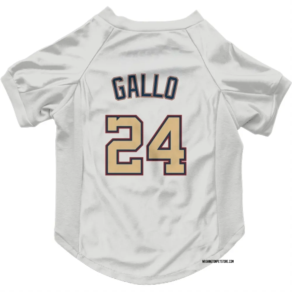 Washington Nationals Joey Gallo White/Gold Pet Jersey for Dog & Cat