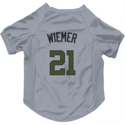 Washington Nationals Joey Wiemer Gray Pet Jersey for Dog & Cat