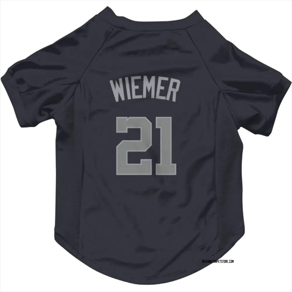 Washington Nationals Joey Wiemer Navy Gray Pet Jersey for Dog & Cat